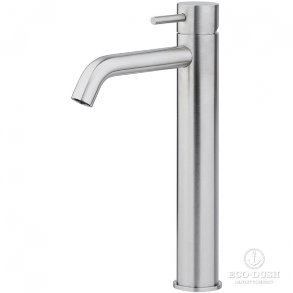 HUBER Lynox Смеситель для раковины на 1 отверстие, без донного клапана, нержавеющая сталь