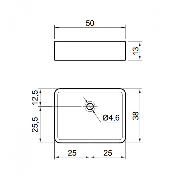 Antonio Lupi Servoretto Раковина 50х38 см, без отв., накладная, цвет: белый