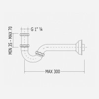 Devon&Devon сифон s-образный 1¼”, цвет: хром
