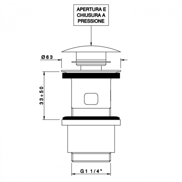 Nicolazzi Complementi Сливной донный клапан 1”1/4 “clic-clac, цвет: золото 24к