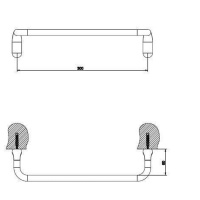 Gessi Goccia Полотенцедержатель 30см, подвесной, цвет: хром