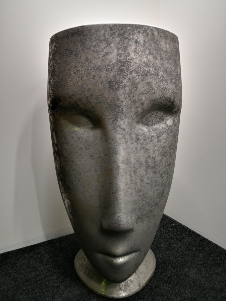 Kerasan Artwork Раковина 45x51x94.5 см, без отв., свободностоящая &quotMOLOCO&quot, слив в стену, цвет: белый/античная платина