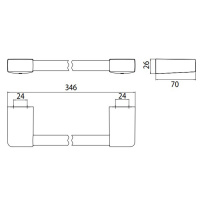 EMCO Trend Поручень, 300мм (круглая труба), подвесной, цвет: хром