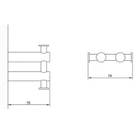 Bongio T Mix Крючок подвесной, цвет: золото 24к.