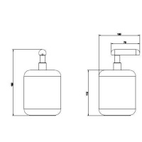 Gessi Goccia Дозатор для жидкого мыла настольный, цвет: хром/белый