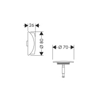 Hansgrohe Flexaplus Набор для слива-перелива, цвет: хром