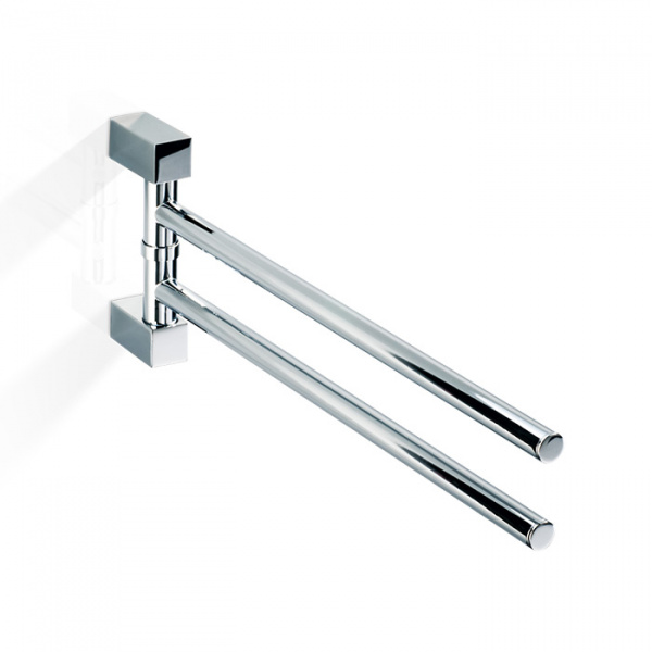 Decor Walther Bloque HTH2 Полотенцедержатель двойной 39.8см, поворотный, подвесной, цвет: хром