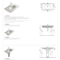 Globo Paestum Раковина 100х55х20 см,1 отв., цвет: белый