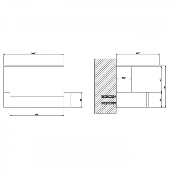 Gessi Rettangolo Держатель для туалетной бумаги с крышкой, подвесной, цвет: хром
