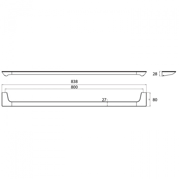 EMCO Art Держатель полотенец, 80см, подвесной, цвет: хром