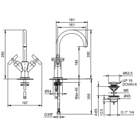 Fantini Icona Classic Смеситель для раковины, 1 отверстие, цвет: хром