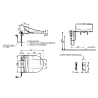 TOTO WASHLET GL 2.0 MH/NC Сиденье 40x53.3x18.2см, с дистанционным управлением, для всех унитазов MH и NC, цвет: белый