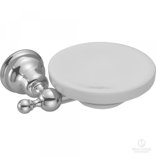 HUBER Croisette Мыльница подвесная, цвет: хром/керамика