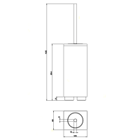 Gessi Rettangolo Ершик для унитаза напольный, цвет: хром/белый