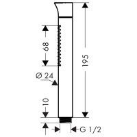 Axor Starck Organic Ручной душ, цвет: полированный черный хром