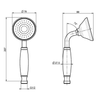 Carlo Frattini Wellness Ручной душ F2104CR, цвет: хром