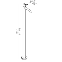 Agape Fez 2 Однорычажный смеситель для раковины, напольный, цвет: белый