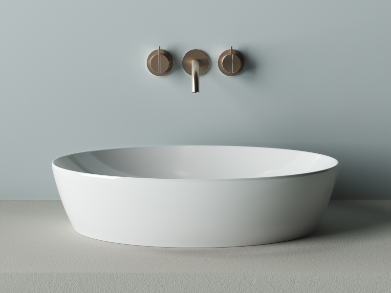 Умывальник чаша накладная овальная Element 610*410*150мм Ceramica Nova белый CN5018