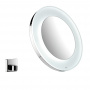 EMCO Prestige Зеркало косметическое, LED, Ø265мм, accu, 3x кратное увеличение, подвесной, цвет: хром