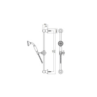 Gattoni PD Душевая стойка 60см с лейкой CLASSIC и шлангом, цвет: хром