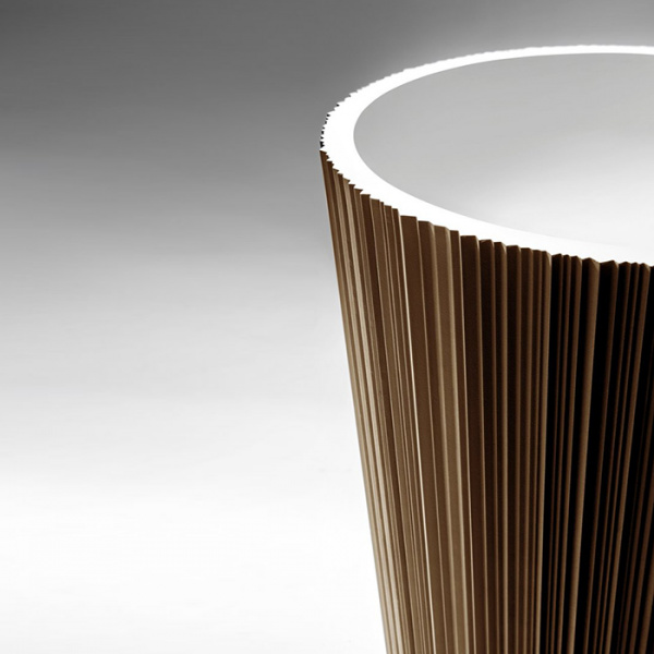 Antonio Lupi Plisse Раковина 47х85 см, без отв., напольная, слив в пол, с сифоном, донным клапаном и шлангом, Flumood, внешний цвет: Corten powder, внутри белый