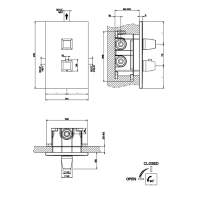 Gessi Mimi Термостатический смеситель с подключением на 3/4”, 1 выход, внешняя часть, цвет: хром