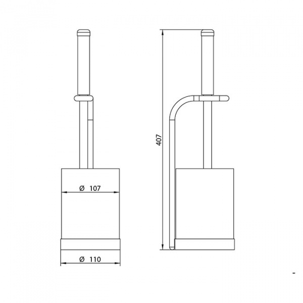 Ершик туалетный напольный Bongio Fleur, цвет: золото 24к.