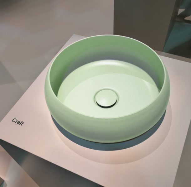 Bette Craft Раковина-чаша 45х45х12 cм, без отв., на столешницу, круглая, без перелива, цвет: вечно-зеленый 115