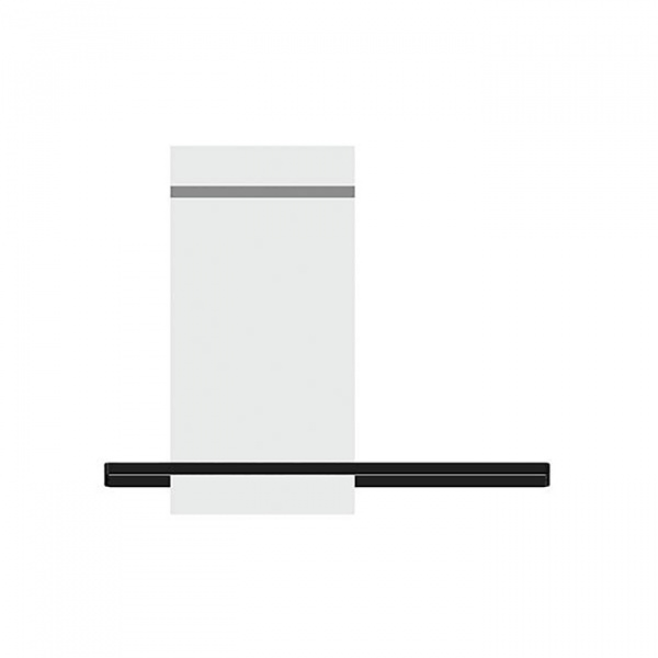 Bertocci Fly Зеркало с подсветкой 40х80 см, отделка: хром, полотенцедержатель черный матовый