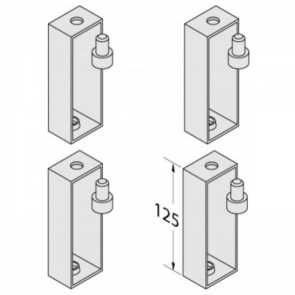 Bette Комплект удлинителей 125 мм к металлической раме для поддонов высотой h15см