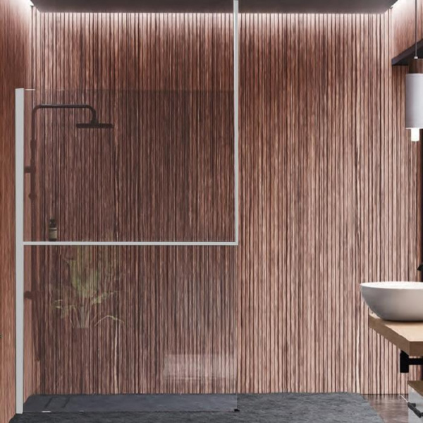 Novellini Kuadra H Душевое ограждение 160х205cм., с свободным входом, Sx, с потолочным кронштейном, с полкой, стекло прозрачное, цвет: белый матовый