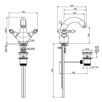 Carlo Frattini Epoque, Cмеситель для раковины на 1 отверстие, цвет: Хром