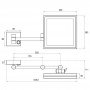 EMCO Pure Зеркало косметическое, LED, 202x202мм,  двойной, 3x кратное увеличение, подвесной, цвет: хром