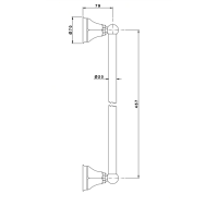 Nicolazzi Teide Полотенцедержатель 30см, подвесной, цвет: хром