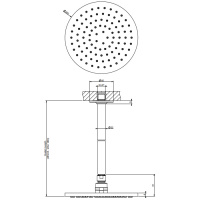 Gessi Inciso Верхний душ Ø20 см, потолочный, цвет: хром