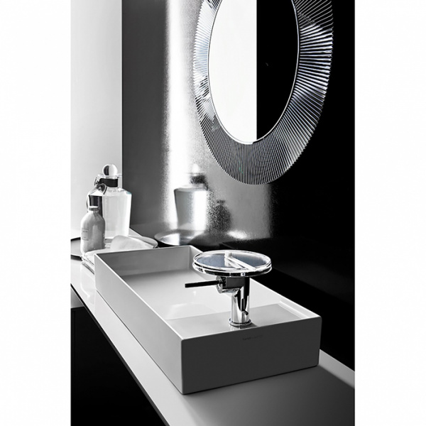 Laufen Kartell Зеркало круглое d=78см, настенное, без подсветки, цвет: серебряный