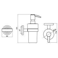 EMCO Polo Дозатор для жидкого мыла подвсеной, стекло прозрачное, подвесной, цвет: хром
