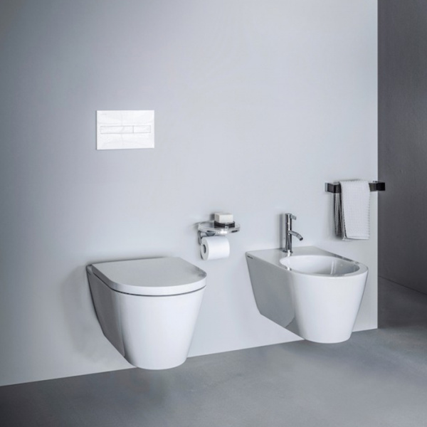 Laufen Kartell Биде подвесное 54.5х37х29см с 1 отв. под смеситель, без боковых отв, цвет: белый матовый