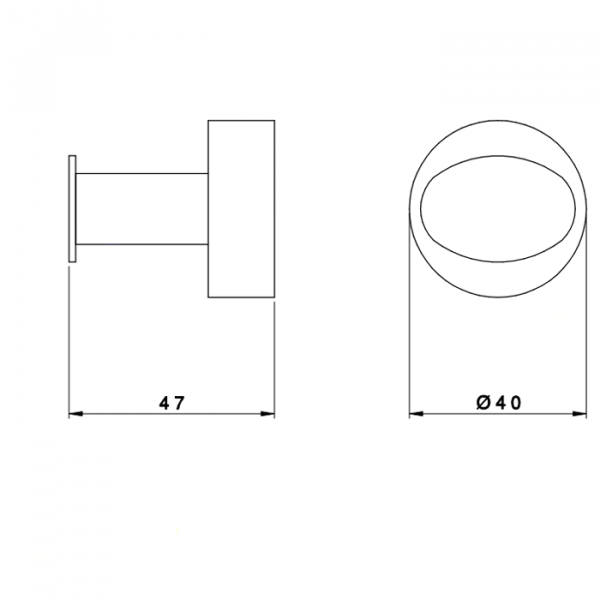 Nicolazzi Minimale Крючок подвесной, цвет: хром