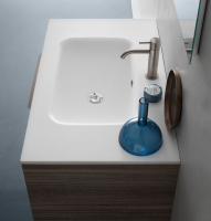 Cerasa Assolo Комплект: база подвесн с ящиком, столешница из мин/мрам., с 1отв 85*51,5*h50см + зеркало 85*h70 со светильник LED, цвет: eucal