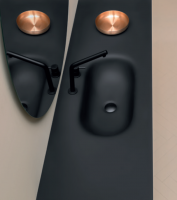 Cerasa Des Комплект подвесной мебели 160 см с интегрированной раковиной и зеркалом, цвет: Nero VS07