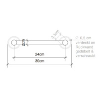 Decor Walther Classic HTE30 Полотенцедержатель 30см, подвесной, цвет: никель полированный