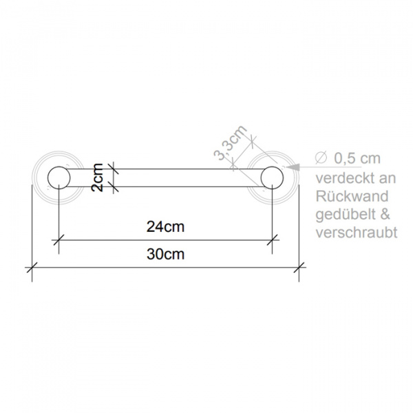Decor Walther Classic HTE30 Полотенцедержатель 30см, подвесной, цвет: золото