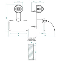 THG Cheverny Malachite Держатель туалетной бумаги, подвесной, цвет: золото