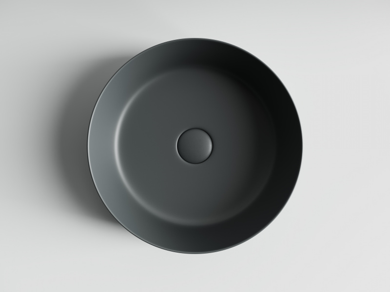 Умывальник чаша накладная круглая (цвет Темный Антрацит Матовый) Element 390*390*120мм Ceramica Nova темный антрацит матовый CN6022MDH