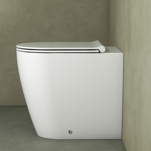 Globo Mode Унитаз напольный безободковый 53х34х43 см, слив универсальный, цвет: белый