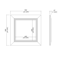 Devon&Devon James Зеркало 88.5х88.5см, цвет: серый