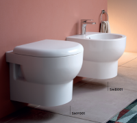 ARTCERAM/HIDRA SMARTY Биде подвесное  35х50 см, без крепежа, с 1 отв под смеситель, цвет: белый