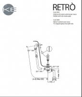 Kerasan Retro Ванна new отдельностоящая, 170х77/66см, глубина ванны 44,5см
