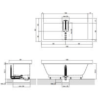 Antonio Lupi Biblio Ванна встраиваемая 180х80х53.5см